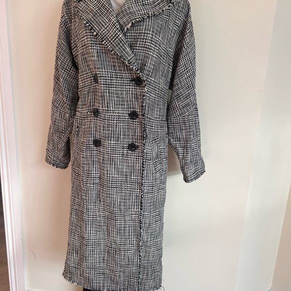 FREE PEOPLE oversized plaid trench/jacket - Picture 3 of 16